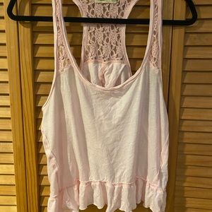 Light Pink Cropped Tank Top